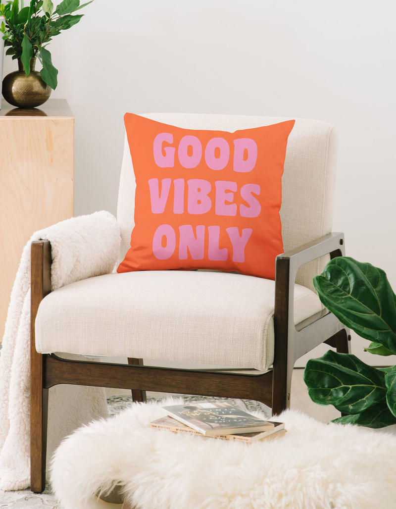 DENY DESIGNS June Joural Good Vibes 16" x 16" Pillow image number 1