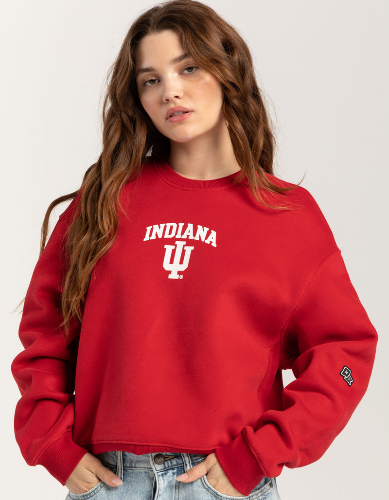 HYPE AND VICE Indiana University Womens Crewneck Sweatshirt image number 0