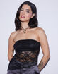 WEST OF MELROSE Lace Asymmetrical Womens Tube Top image number 1