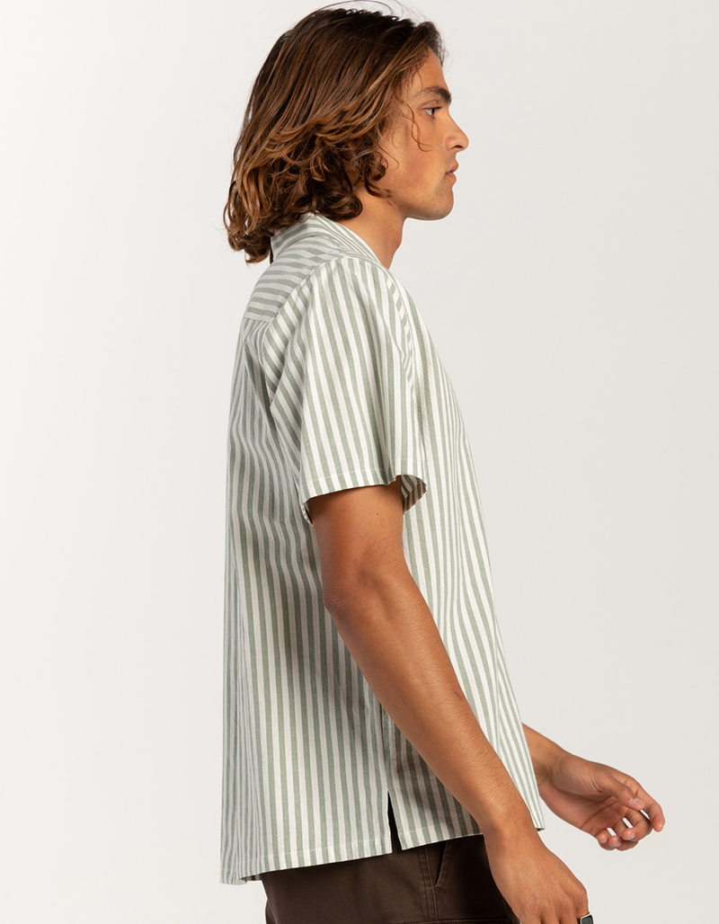RSQ Mens Stripe Oxford Camp Shirt  image number 3