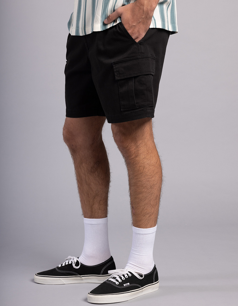 RSQ Mens Cargo Twill Pull On Shorts image number 4