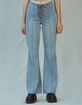WEST OF MELROSE Womens Lace Up Flare Jeans image number 2