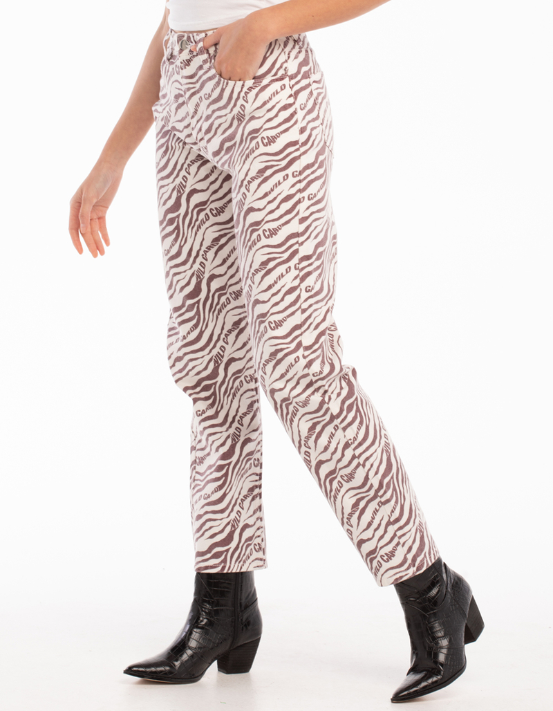 DAISY STREET Womens Zebra Dad Jeans image number 3