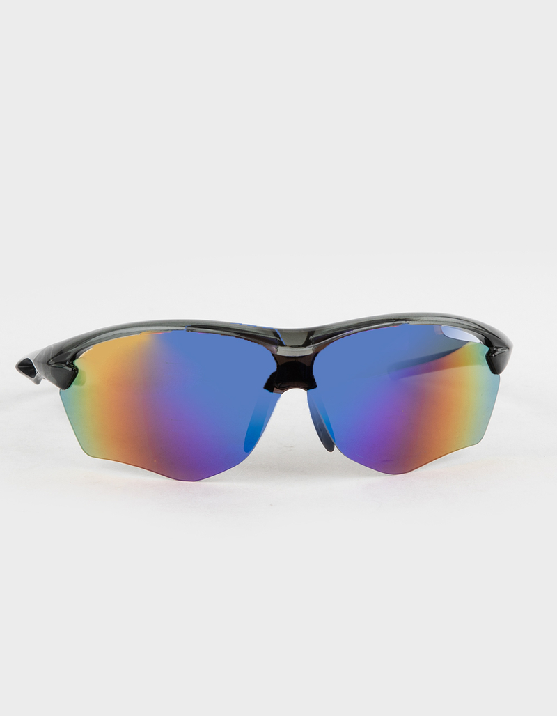 RSQ Sporty Shield Rainbow Lens Sunglasses image number 1