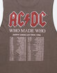 AC/DC Who Made Who Tour Mens Muscle Tee image number 3