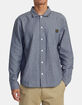 RVCA Dayshift Stripe Mens Button Up Shirt image number 1