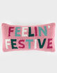 Feelin' Festive Wool Hooked Pillow image number 1