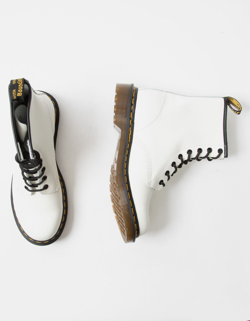 DR. MARTENS 1460 White Womens Boots image number 4
