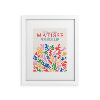 DENY DESIGNS KaranAndCo Matisse Paper Collage 11" x 14" Framed Art Print