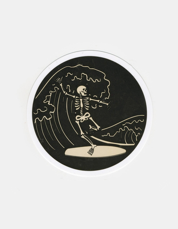 Skeleton Surfer Sticker