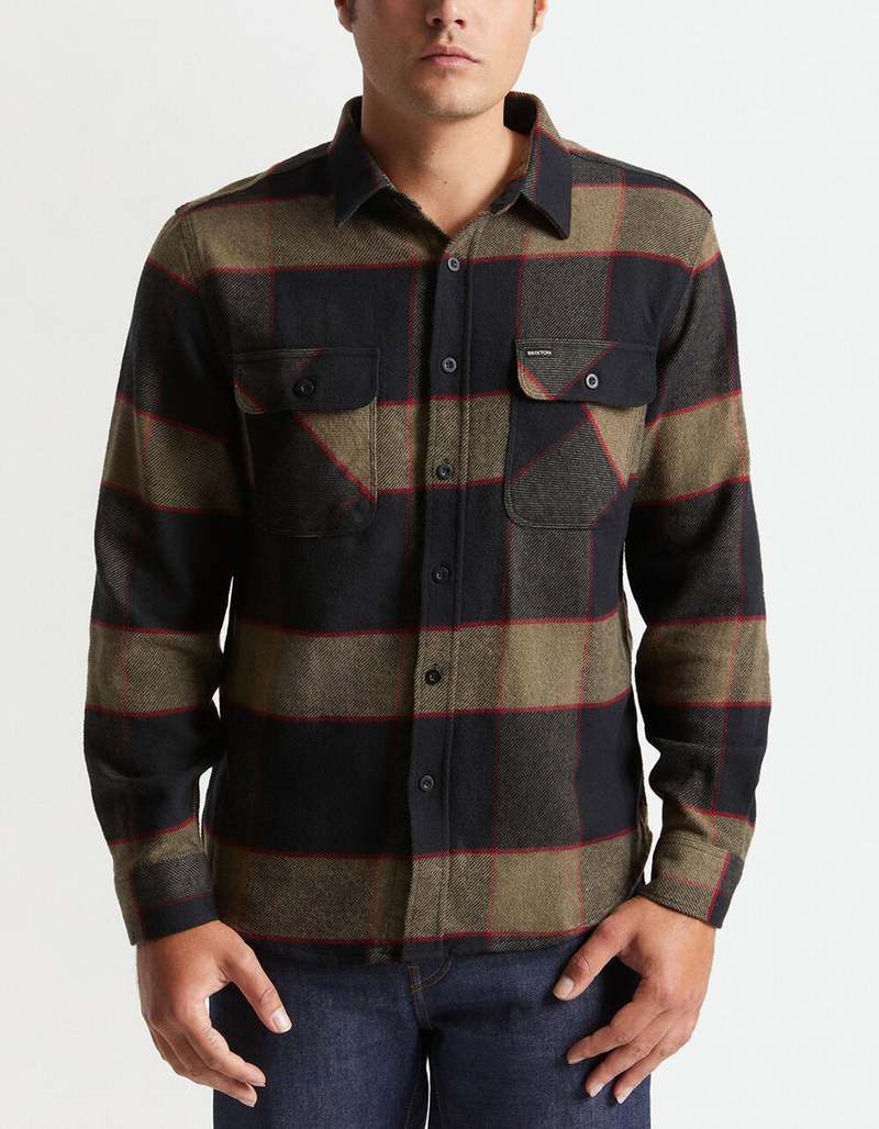BRIXTON Bowery Mens Flannel Shirt image number 3