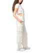 BLANK NYC Wide Leg White Denim Cargo Overall image number 2