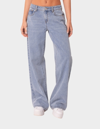 EDIKTED Raelynn Washed Low Rise Jeans Primary Image