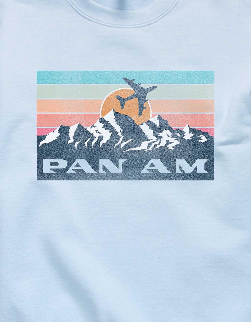 PAN AM Mountain Stripes Distressed Unisex Crewneck Sweatshirt image number 1