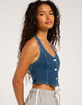 RSQ Womens Denim Halter Top image number 3