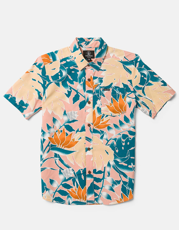 VOLCOM Leaf Pit Boys Button Up Shirt