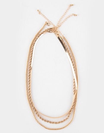 RSQ 3 Piece Layered Chain Necklace Primary Image