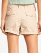 RSQ Low Rise Mid Length Womens Cargo Shorts image number 4