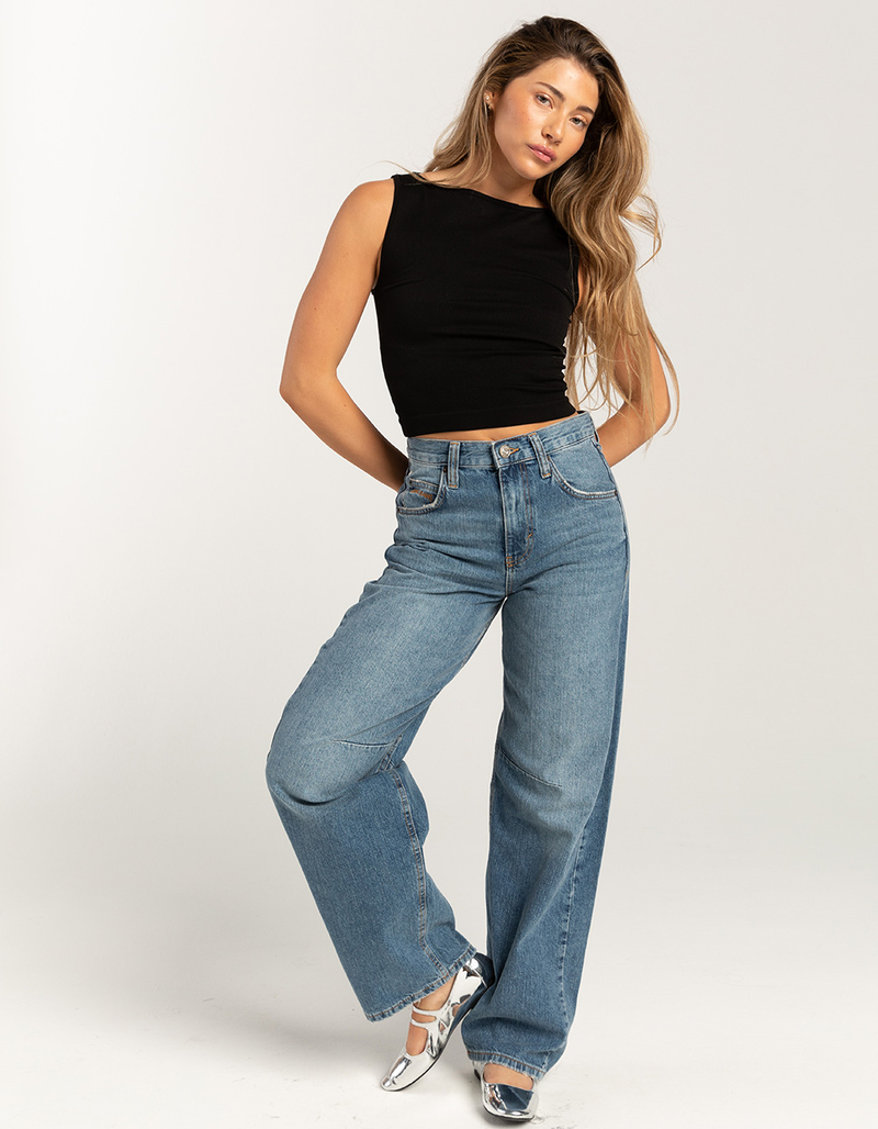 BDG Urban Outfitters Dual Rise Loose Fit Logan Buckle Womens Boyfriend Jeans image number 0
