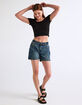 RSQ Womens High Rise Midi Shorts image number 1