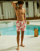 RSQ Mens Tropical Leaf 5'' Swim Shorts image number 1