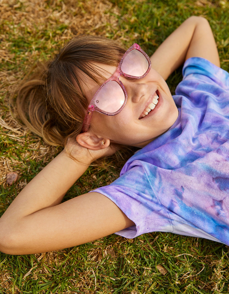 KNOCKAROUND Pink Sparkle Little Kids Polarized Sunglasses image number 4