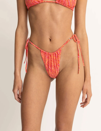RHYTHM Adia Paisley Gathered Tie Side Bikini Bottoms Alternative Image
