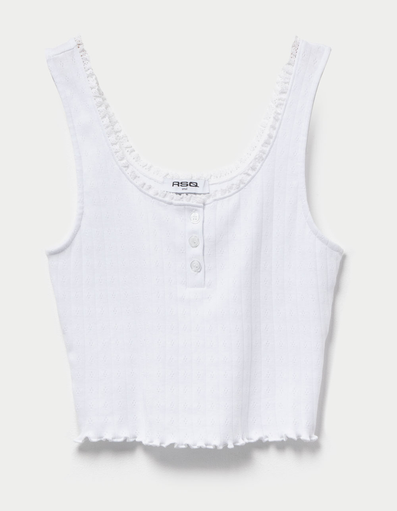 RSQ Womens Pointelle Baby Tank image number 5