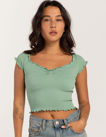 BDG Urban Outfitters Elise Cap Sleeve Womens Knit Top