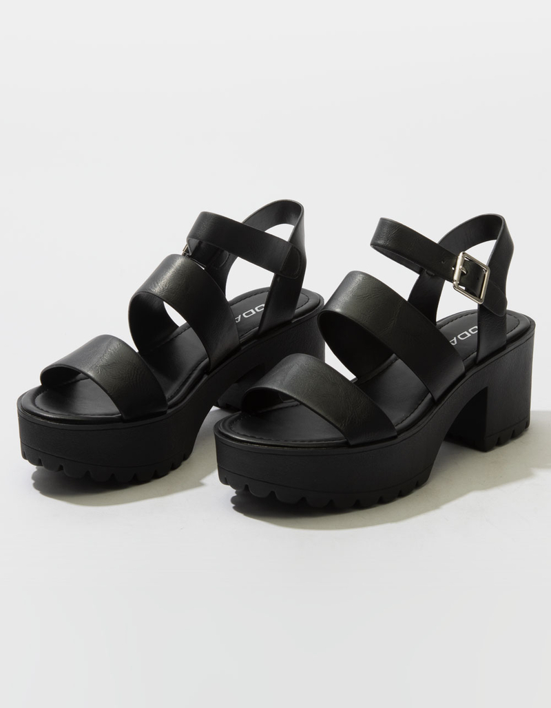 SODA Lug Sole Ankle Strap Womens Platform Sandals image number 0