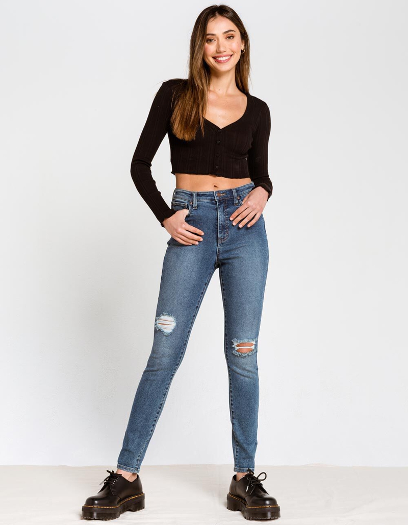 RSQ Curvy Womens High Rise Skinny Jeans image number 5