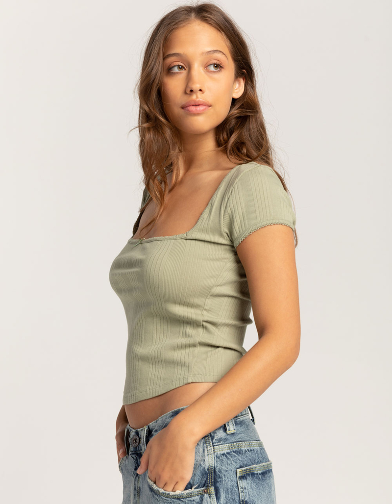BDG Urban Outfitters Olivia Picot Square Neck Womens Top image number 2