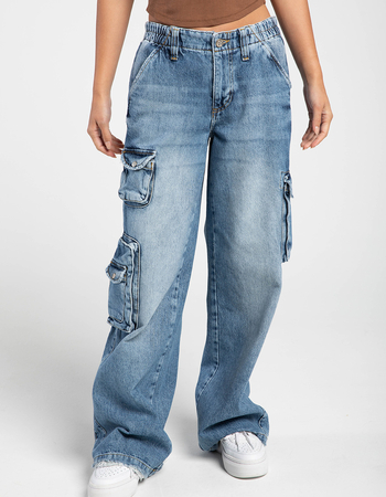 BDG Urban Outfitters Y2K Cyber Womens Denim Cargo Pants Alternative Image