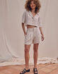 WEST OF MELROSE Womens Linen Shorts image number 1
