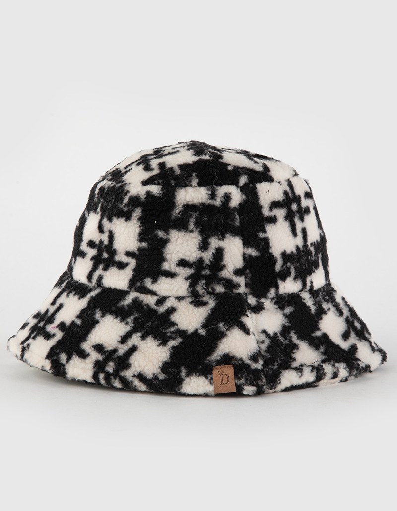 Plaid Sherpa Womens Bucket Hat image number 0