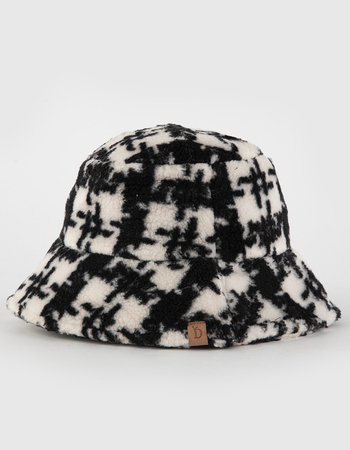 Plaid Sherpa Womens Bucket Hat Primary Image