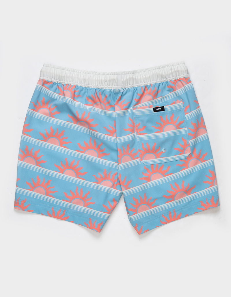 RSQ Mens Sun Stripe 5'' Swim Shorts image number 2