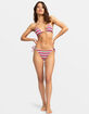 ROXY Paraiso Stripe Tie Side Cheeky Bikini Bottoms image number 1