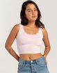 FULL TILT Seamless Lace Trim Womens Tank Top image number 1