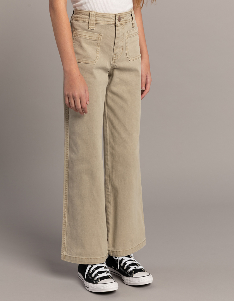 RSQ Girls Patch Pocket Wide Leg Jeans image number 2
