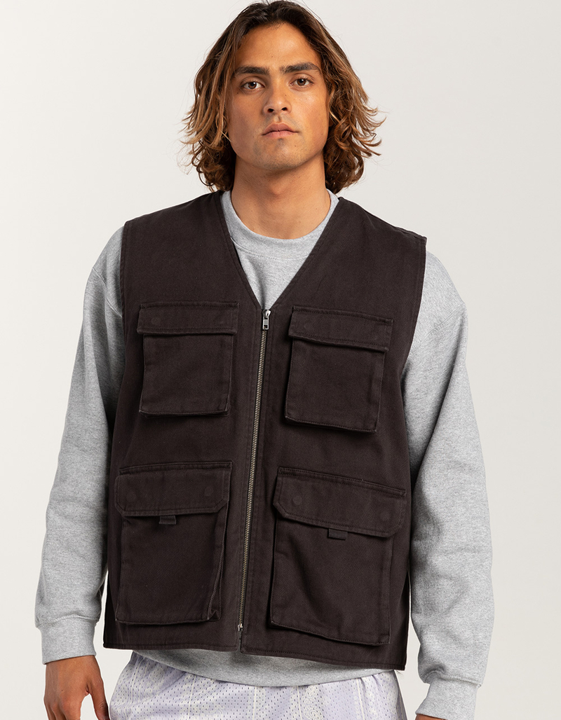 RSQ Mens Twill Cargo Vest image number 7