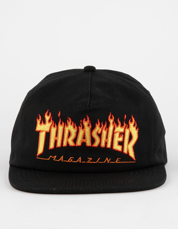 THRASHER Flame Embroidered Snapback Hat