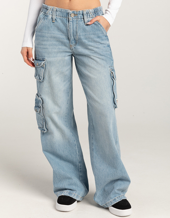 BDG Urban Outfitters Y2K Cyber Denim Womens Cargo Pants Alternative Image