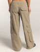 RSQ Womens Mid Rise Wide Leg Twill Cargo Pants image number 4