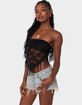 EDIKTED India Sheer Lace Strapless Top image number 3