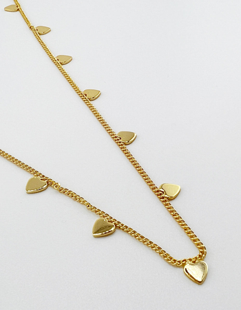 DO EVERYTHING IN LOVE 14K Gold Dipped Layered Heart Necklace
