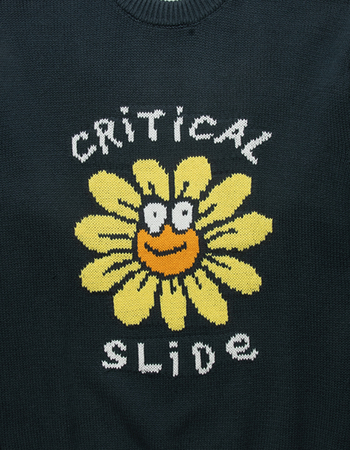 THE CRITICAL SLIDE SOCIETY Smile Mens Crewneck Knit Sweater