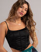 WEST OF MELROSE Womens Satin Corset image number 1
