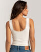 FULL TILT Seamless Lace Trim Womens Tank Top image number 4