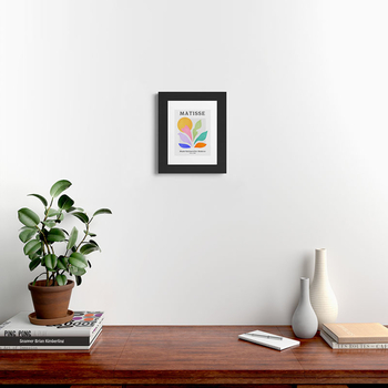 DENY DESIGNS Ayeyokp Sun And Leaves Matisse Pastel Series 04 11" x 14" Framed Art Print
